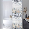 thumbnail image 3 of Blue Beige Coastal Window Privacy Film, Beach Starfish Summer Eucalyptus Retro Static Cling UV Sun Blocking Heat Control Window Tint Day and Night, Non-Adhesive One Way Privacy Cover 17.7''x78.7'', 3 of 7