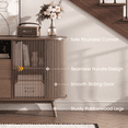 thumbnail image 5 of JOINICE Sideboard Buffet Cabinet with Storage,Fluted Cabinet with Drawers and Sliding Doors,for Dining Room,Living Room,Kitche,Walnut, 5 of 10