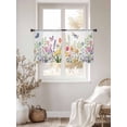 thumbnail image 3 of Wildflowers Sheer Curtains 45 Inch Length 2 Panels Set Window Treatments, Spring Country Tulip Butterfly Floral Leaf Rod Pocket Semi Curtains for Living Room/Bedroom/Kitchen Décor, 104"W x 45"L, 3 of 7