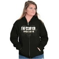 thumbnail image 3 of Halloween Scarier Without A Costume Unisex Fleece Graphic Zip Up Hoodie Brisco Brands 4X, 3 of 5