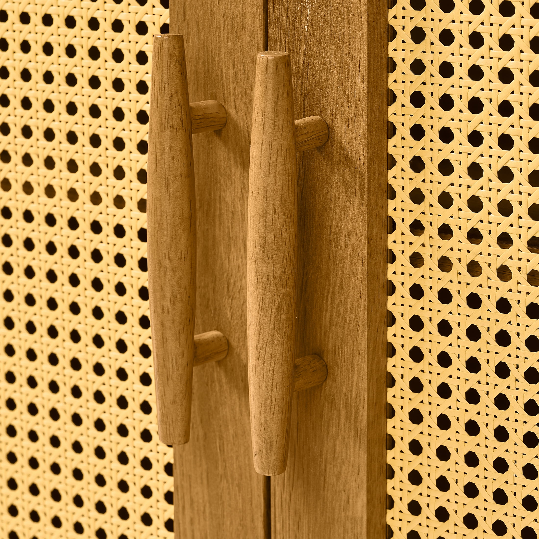 Better Homes & Gardens Springwood Bookcase with Doors, Light Honey Finish