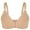 Beige, variant on Wiyuqeen Womens Closure Front Push-up Bras Casual Seamless T-shirt Bras Comfort Wireless Bralette Bras Solid Color Full Coverage Everyday Bras Adjustable Strap Posture Bras
