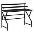 thumbnail image 1 of HOMCOM Modern Computer Desk, 47" Writing Desk with Elevate Shelves for Home Office, Black, 1 of 10