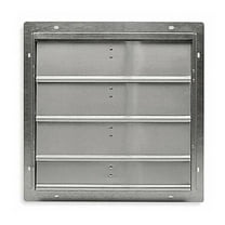 Dayton 14" Backdraft Damper/Wall Shutter, 14-1/2" x 14-1/2" Opening Required