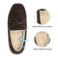 thumbnail image 3 of DREAM PAIRS Sheepskin Mens Suede Shearling Moccasin Toe Slippers Slip On Shoes AU-LOAFER-02 BROWN Size 9, 3 of 6