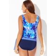 thumbnail image 2 of Swimsuits For All Women's Plus Size Side Tie Blouson Tankini Set, 2 of 4
