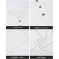 thumbnail image 4 of Men'S Henley Shirts Casual Short Sleeve Button Cotton Tee Fashion Classic Tee T-Shirt With Pocket Mens Casual Short Sleeve Henley Shirts white XL, 4 of 4