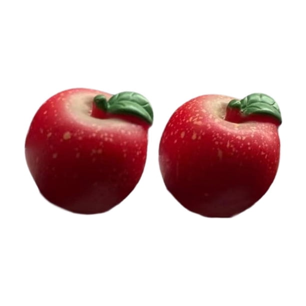 Mini adorno naranja para el salpicadero del coche, adorable adorno de fruta de resina para interiores estéticos. Manzana