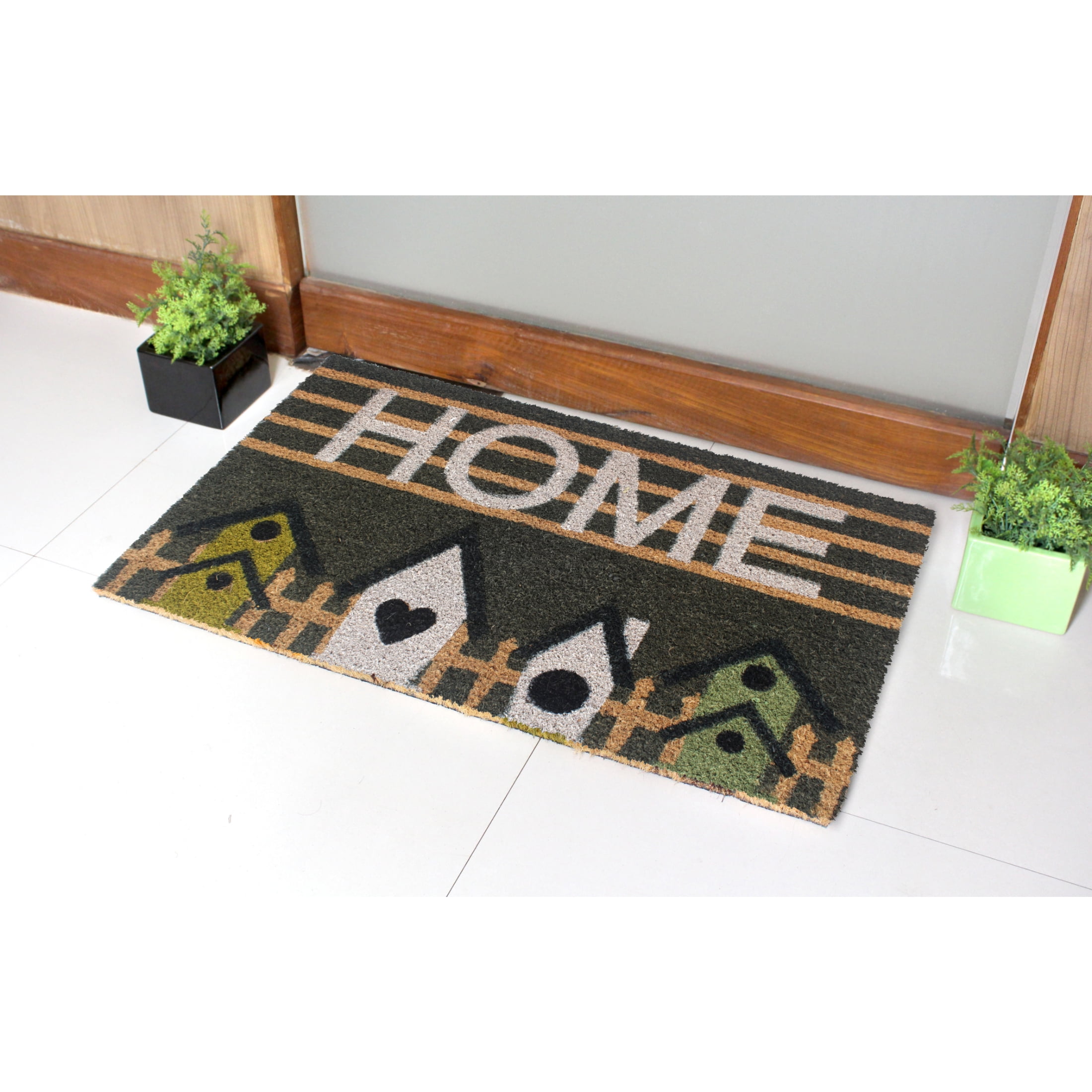 RugSmith Multi Machine Tufted Home Birdhouse Doormat, 18"x30"