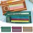 thumbnail image 1 of Bolsa de Malla Transparente de Color Vintage Ganfancp Estuche para Bolígrafos Liquidación, 1 of 5