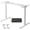 White, variant on Electric Standing Desk Frame,Adjustable height and length,The maximum size it can accommodate is 63*28 inches for the tabletop,3 Preset Heights,Rated for 264 pounds of weight.Black