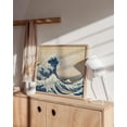 thumbnail image 6 of Haus and Hues Japanese Traditional Art - Hokusai Classic Kanagawa Wave Framed Print, the Great Wave Poster Japanese Art Wall Decor, Japan Poster Wave Wall Art, Japandi Wall Art (16x20 Framed Beige), 6 of 6