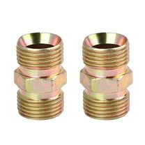 2pcs M18 x 1.5mm to M18 x 1.5mm Car Straight Pipe Fitting Connector Adapter
