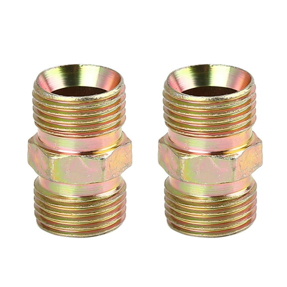 2pcs M18 x 1.5mm to M18 x 1.5mm Car Straight Pipe Fitting Connector Adapter