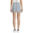 thumbnail image 6 of No Boundaries Juniors Seamed A-Line Mini Denim Skirt, Sizes XS-XXXL, 6 of 6