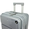 thumbnail image 3 of World Traveler Dejuno Avery Smart 20-Inch Carry-On Luggage with USB & USB-C Ports - Silver, 3 of 6