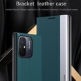 thumbnail image 3 of Thin Slim Flip Case for Xiaomi Redmi 12C with Kickstand, Full Body Protective PU Leather Cover Business Phone Cases for Xiaomi Redmi 11A/Redmi 12C CX Light Blue, 3 of 11