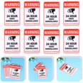 thumbnail image 2 of LEEYNEER 40 pcs 24 Hour Video Surveillance Sticker Warning Video Surveillance Sign, 2 of 8