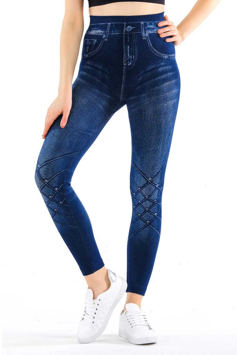 Leggix High Waist Denim Look Leggings 