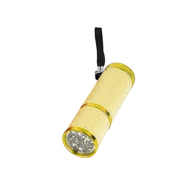 Linternas fluorescentes LED, minilinterna, accesorios de aluminio, cómodas Amarillo kusrkot Antorchas de mano