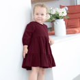 thumbnail image 5 of EnJoCho toddler Kids Dress Baby Girl Linen Long Sleeve Solid Color Casual Dresses Little Children Girl Summer Trendy Dress Outfits Cute Dresses 18-24 Months, 5 of 8