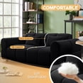 thumbnail image 4 of FREEHOMAE 80" Oversized Boucle Sofa Couch,Modern Loveseat,Deep Seat Love Seat,Mid Century Modern Sofa,Cloud Couch for Living Room,Apartment,Office,and Lounge,Black, 4 of 6