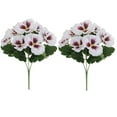 thumbnail image 2 of AuroraX Home Decorations Birthday Table Centerpiece Ornaments,White 2 Pcs Artificial Flowers,Office Living Room Winter Kitchen Decor, 2 of 5