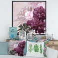 thumbnail image 2 of Designart 'Ancient Pink and Purple Flowers I' Traditional Framed Canvas Wall Art Print, 2 of 5
