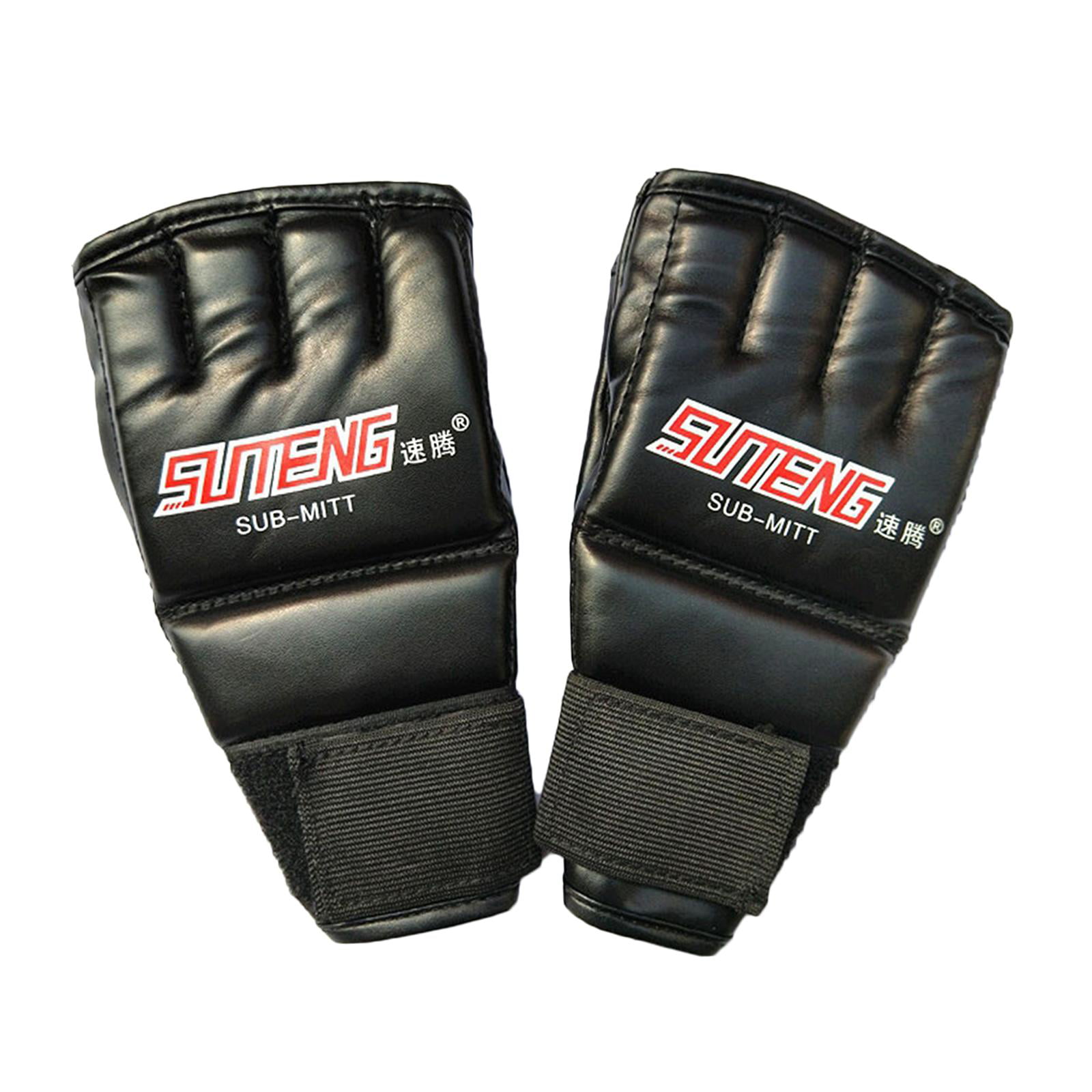 Gym MMA Muay Thai Training Punching Bag Half Mitts Sparring Boxing Gloves 