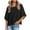 Black, variant on T-Shirts For Women Sevevn Women's Summer Patchwork Solid Color Round Neck Five-point Flared Sleeves Loose Top T-Shirt