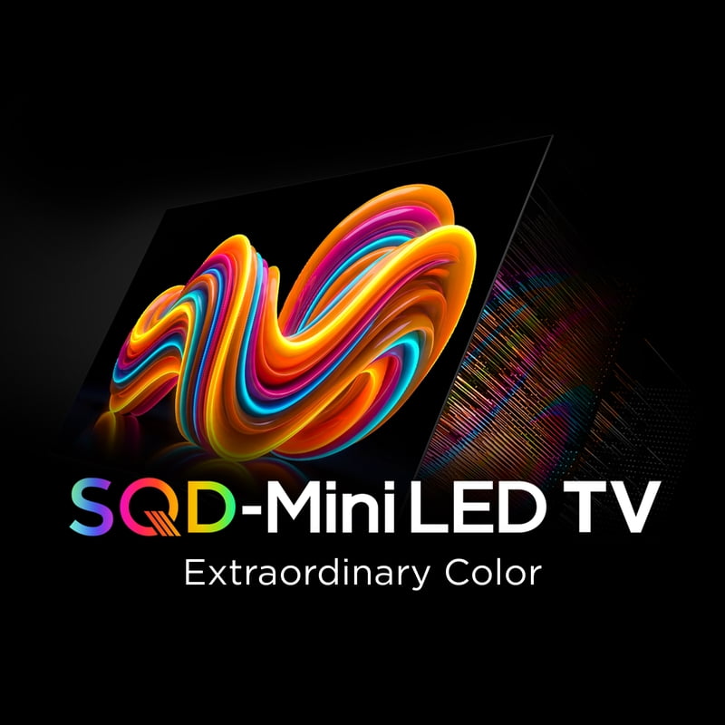 TCL 75” QM7L Series SQD-Mini LED QLED Smart Google TV (NEW 2026) - TCL Deep Color System with Super QLED, Up to LD2100 Precise Dimming Series, Up to HDR3000 Peak Nits, Bang & Olufsen Audio - 75QM7L feature detail