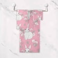 thumbnail image 4 of Coolnut 3 PCS Towel Cute Bunny Rabbit Cotton Bath Towel Set (1 Bath Towel, 1 Hand Towel, 1 Washcloth) for Bathroom, Super Soft and Quick Dry Towels, 4 of 6
