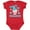 Red, variant on Inktastic Baby's 1st Chrismukkah with Cute Snowman and Snowflakes Boys or Girls Baby Bodysuit