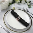 thumbnail image 2 of Efavormart Pack of 5 - Black Accordion Crinkle Taffeta Napkins - Impeccable Metallic Glint - Perfect for Wedding Ceremonies, Birthday, Party, Event, Banquet, Restaurant Tableware - 20"x 20", 2 of 11