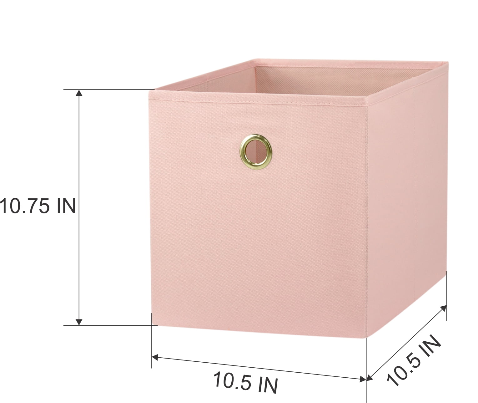 Pink Fabric Storage Cube with Cutout Handle, 10.5