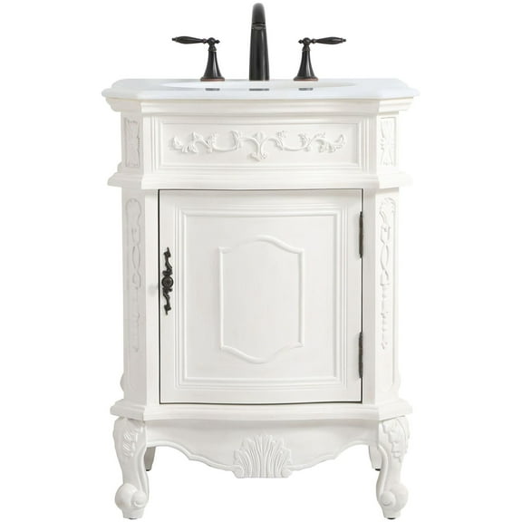 Elegant Lighting Vf-1031-Vw Berkshire 24" Free Standing Single Basin Vanity Set - Off