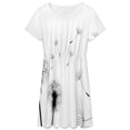 thumbnail image 3 of Dandelion Silhouette Short Sleeve Dress Women Summer Evening Dresses Ladies Sundress, 3 of 7