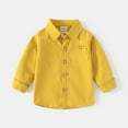 thumbnail image 2 of Boys Button Down Shirts Boys Formal Outfit Boys Yellow Button Down Shirt School Shirts for Boys Boys Girls Fashion, 2 of 6