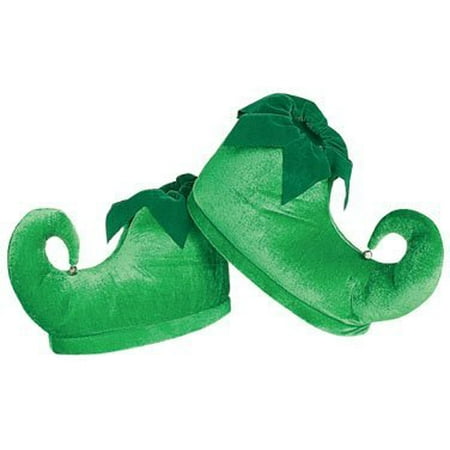Rubies Costume Co Deluxe Elf Shoes, Green, One