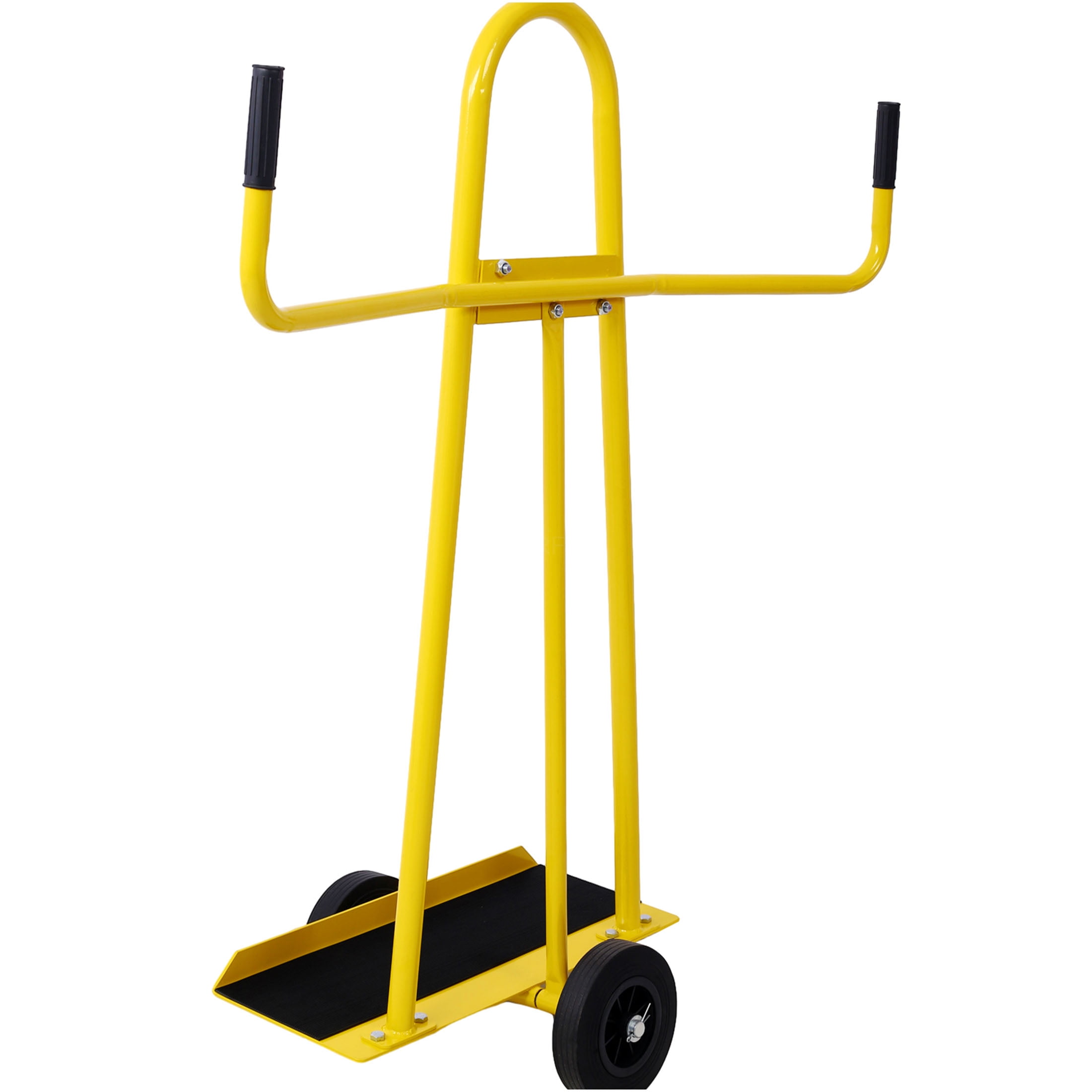 JERFIT Heavy Duty Drywall Hand Truck, 750 lbs Capacity Panel Cart Dolly with 7.5" Wheels & Brake, Yellow Steel Construction for Secure Material Moving