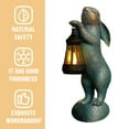 thumbnail image 4 of Joernso Garden Rabbit Figurine with Solar Lantern Indoor Outdoor Resin Bunny Statue Sculpture Patio Yard Lawn Animal Easter Decoration Ornament, 4 of 7