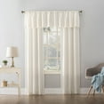 thumbnail image 4 of Mainstays Lauren Semi-Sheer Textured Solid Rod Pocket Curtain Valance, Cream, 56"W x 17"L, 4 of 6