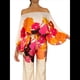 thumbnail image 3 of Conjunto de Dos Piezas Holgado de Otoño para Mujer, con Hombros Descubiertos, Estampado, Larga, Informal, para Salir, Pantalones Anchos Color Naranja XXL, 3 of 7