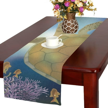 

MYPOP sea turtle Table Runner 16x72 inches
