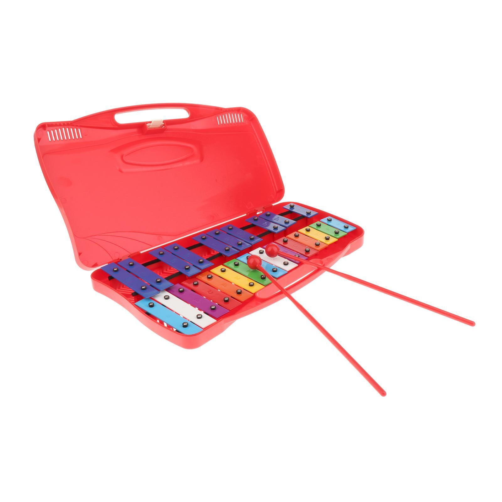 LeeQinersw Professional 25 Note Xylophone for Preschool Children Percussion Instruments Red
