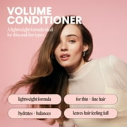 MONDAY Haircare VOLUME Conditioner Plumps Thin Fine Hair, Hydrolyzed Collagen, Coconut Oil, 12 fl oz