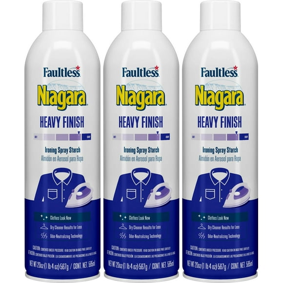Faultless Heavy Finish Ironing Spray Starch (3 Pack)