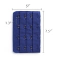 thumbnail image 3 of INSPIRE CHIC Women's 3 Rows 4 Hooks Bra Extenders Straps Extension Dark Blue 3 Rows 4 Hooks 1 Pcs, 3 of 5