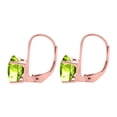 thumbnail image 3 of MauliJewels Earrings for Women 1.8 Carat 8x6MM Oval Peridot Leverback Earrings Carat 14K Rose Gold 4-prong, 3 of 5