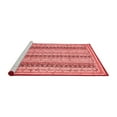 thumbnail image 2 of Ahgly Company Machine Washable Indoor Round Abstract Red Modern Area Rugs, 6' Round, 2 of 4